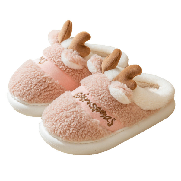 Christmas Shoes Winter Home Slippers Elk Soft Cozy Bedroom Slipper Slip On House Shoes